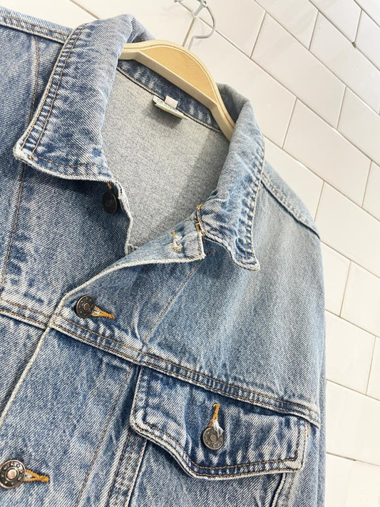 vintage oversized denim trucker jacket - good market thrift store