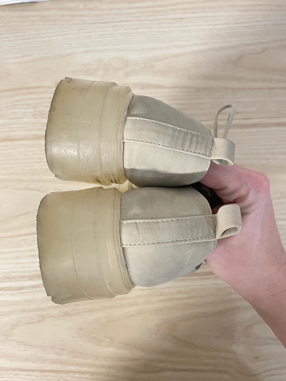 spring clear chunky sole lace up shoe - good market thrift store