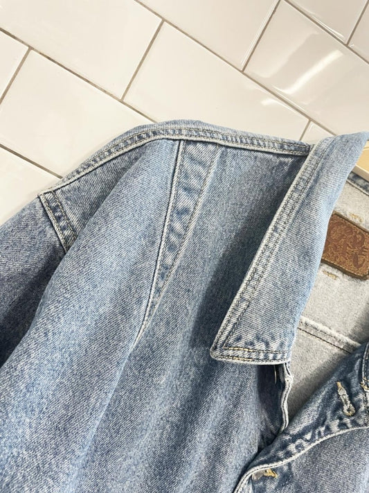 vintage 90s code bleu denim trucker jacket | made in Japan - good market thrift store