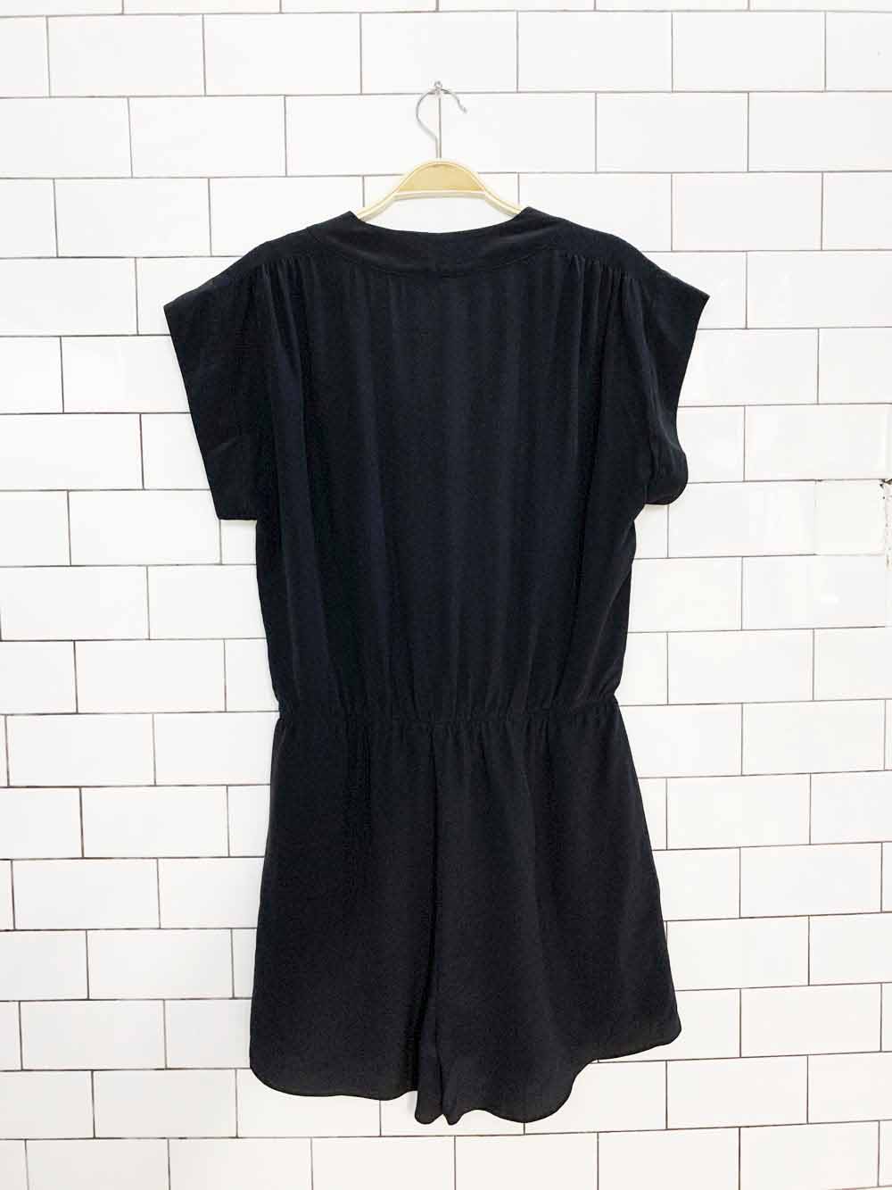 babaton 100% silk corbett v-neck short sleeve jumper | aritzia