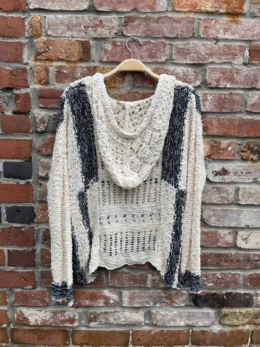 free people oversized cali love knit hoodie