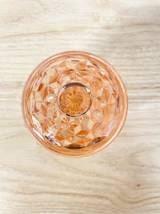 vintage rose depression glass jar - good market thrift store