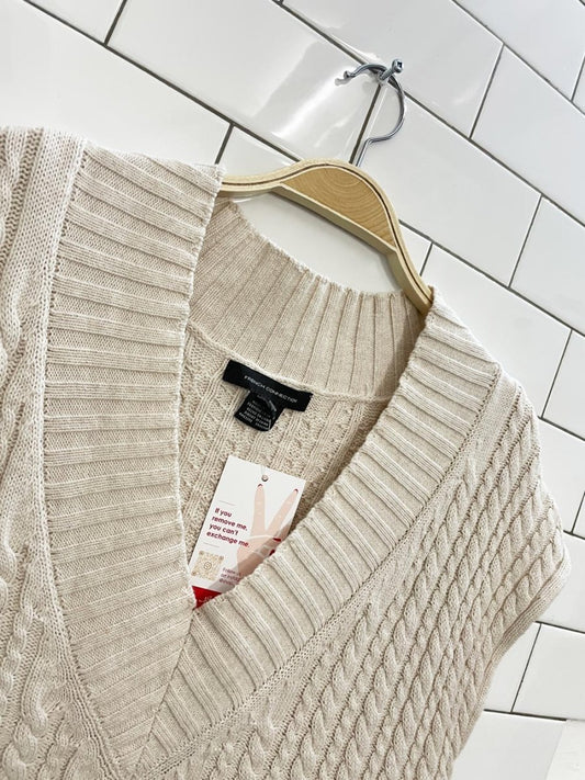 french connection cable knit vest - good market thrift store