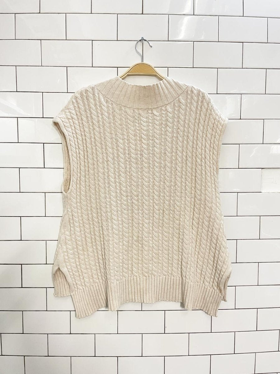 french connection cable knit vest - good market thrift store