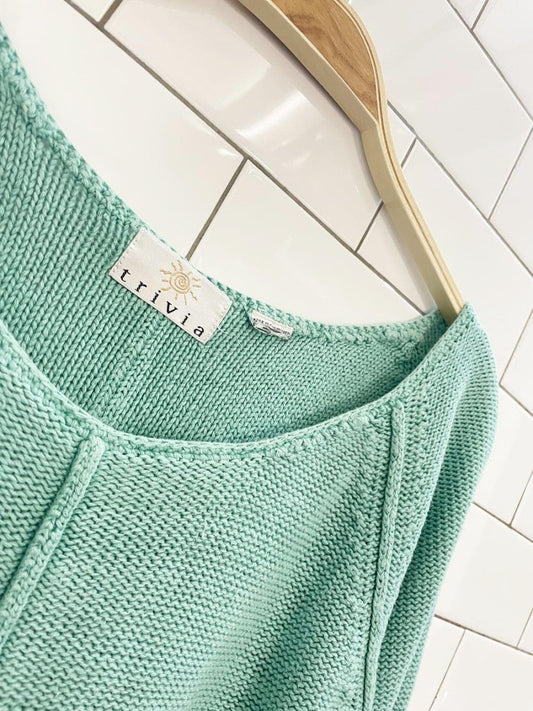 vintage 90s trivia relaxed knit sweater - good market thrift store