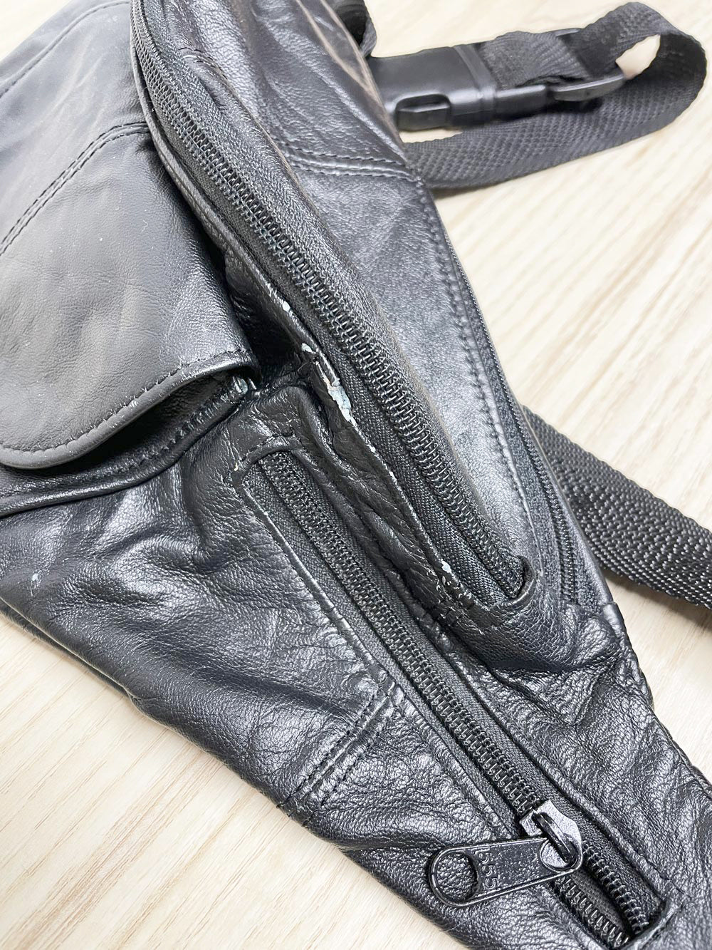 vintage soft leather belt bag | made in India