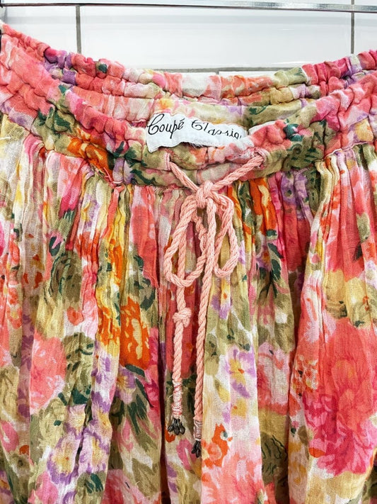 vintage coupe classique boho floral mini skirt - good market thrift store