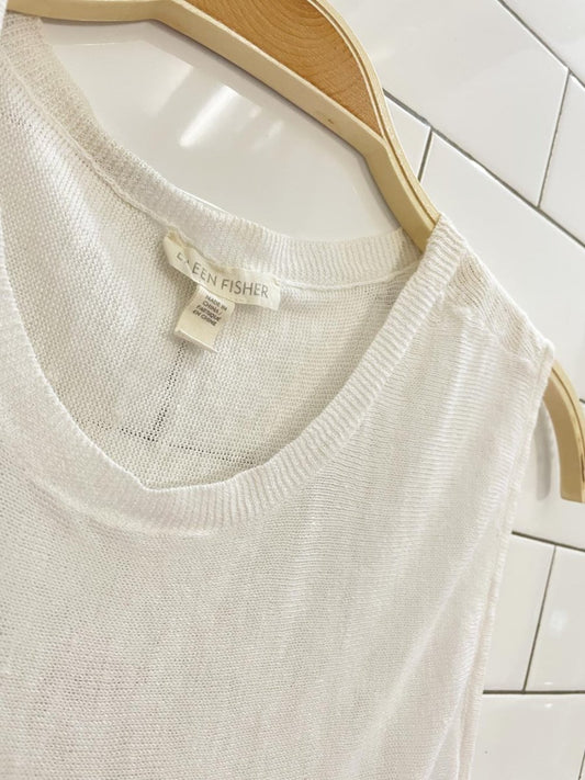 eileen fisher 100% organic linen drape tank - good market thrift store