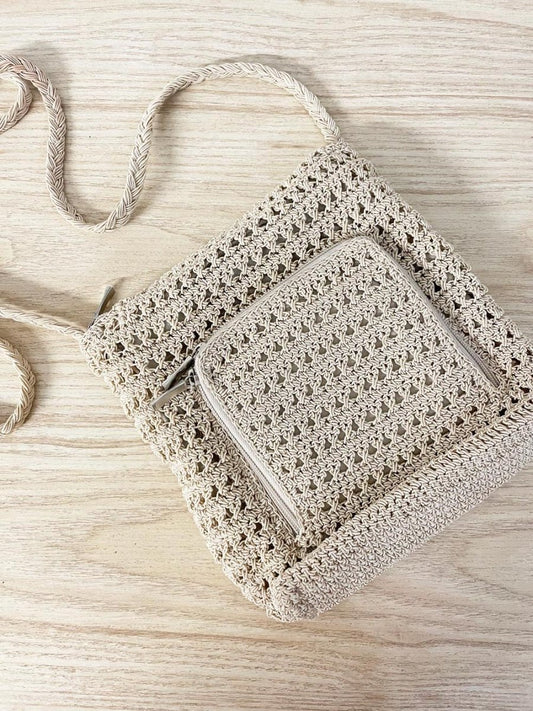 y2k crochet crossbody bag - good market thrift store