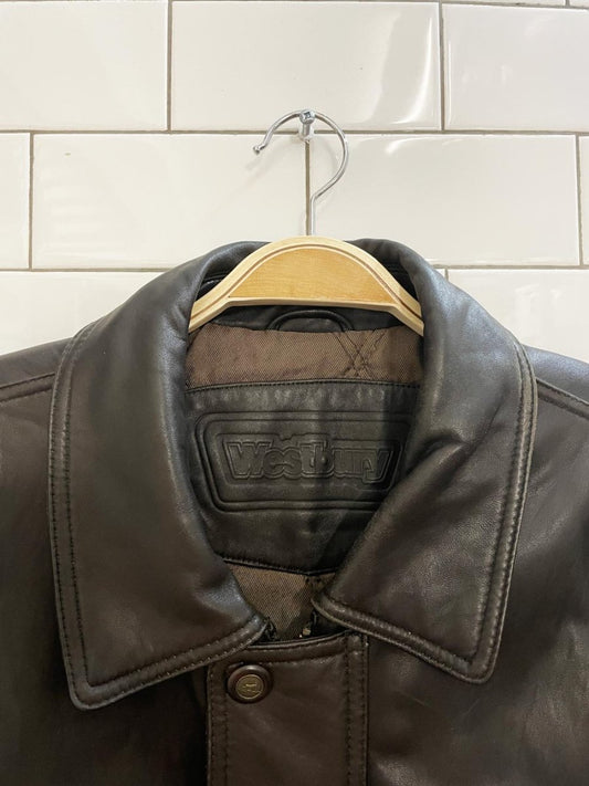 vintage westbury butter leather bomber jacket - good market thrift store