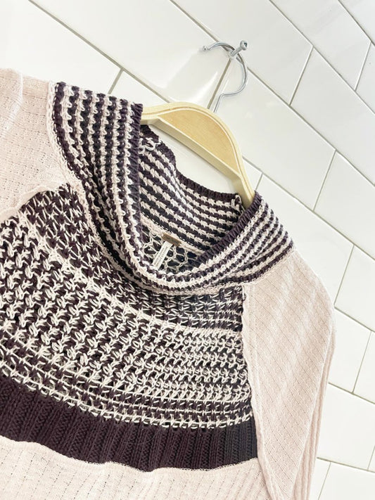 free people snow day knit trim balloon sleeve thermal top - good market thrift store