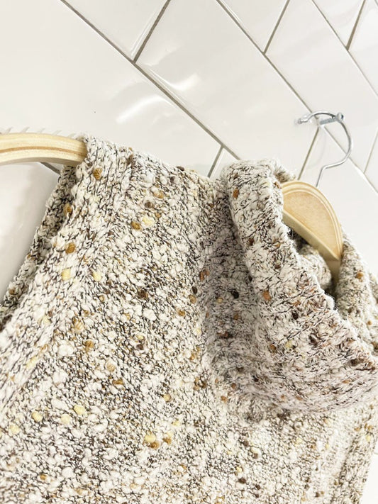 vintage boucle knit sleeveless turtleneck sweater vest - good market thrift store