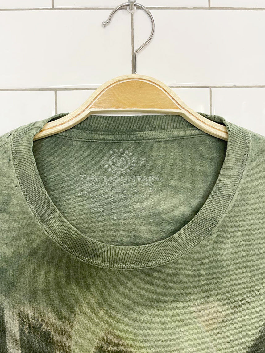 vintage 00s the mountain jaguar jungle tie dye tee