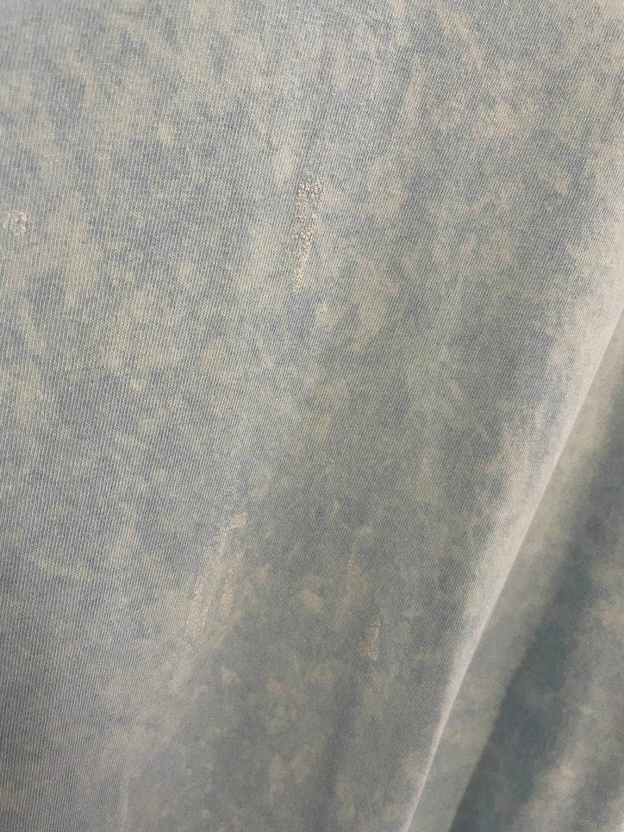 vintage gildan blue acid wash distressed tee - good market thrift store