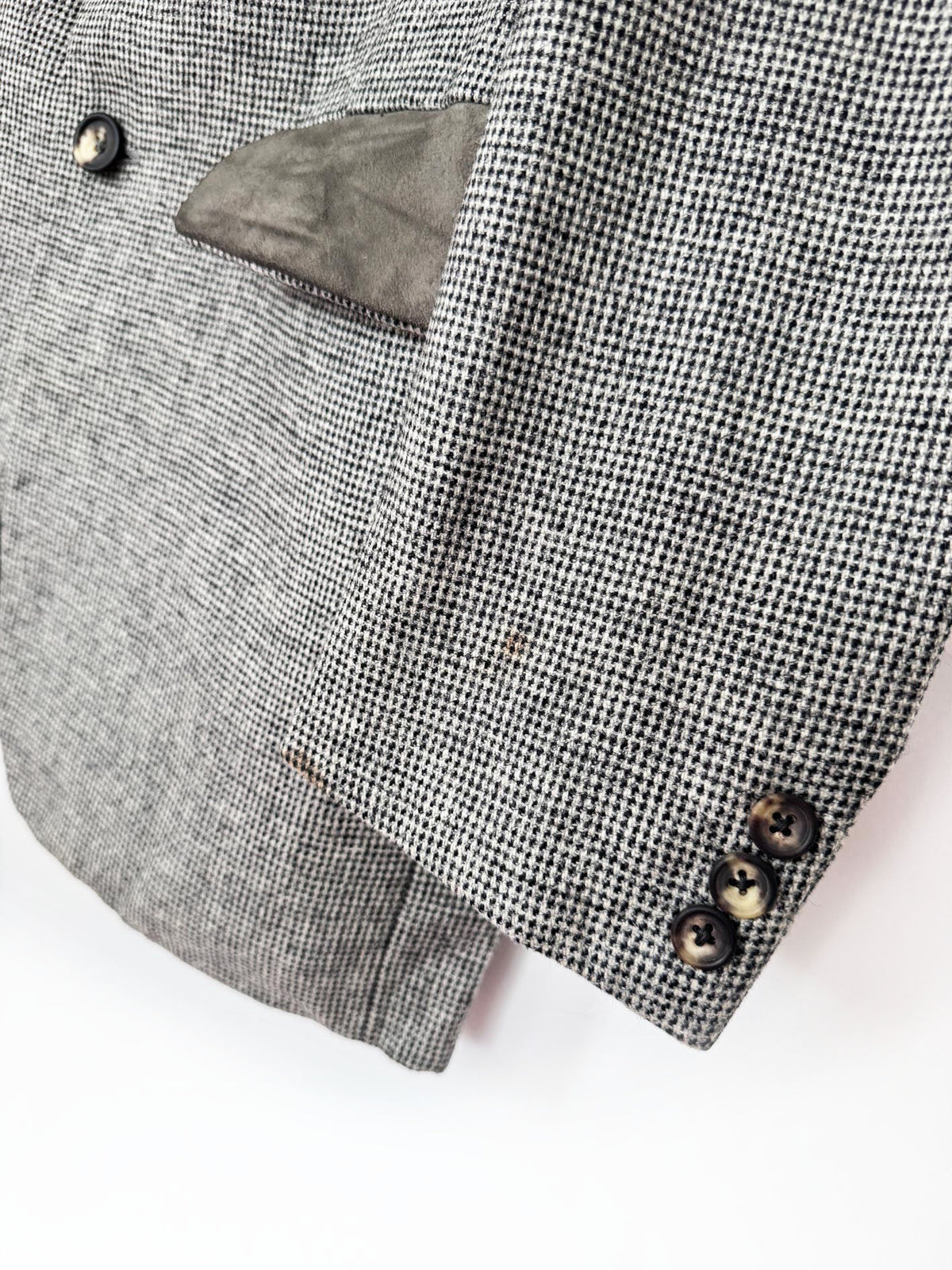 vintage aquascutum 100% wool lamb suede trim blazer | made in England