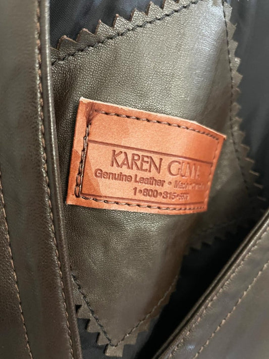 vintage karen gunna butter leather minimal zip vest | made in Canada - good market thrift store