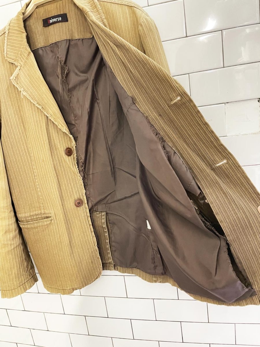 vintage 00s universe grunge ribbed carny blazer - good market thrift store