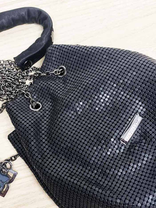 bcbg maxazria chain link mesh pouch shoulder bag