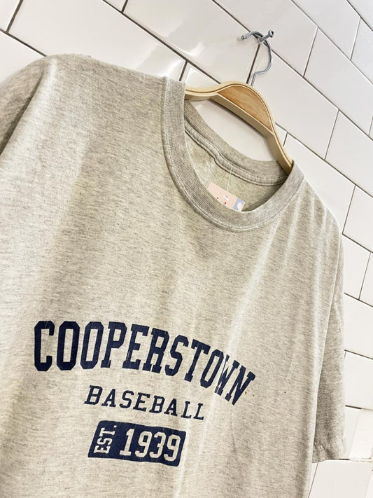 vintage cooperstown baseball varsity tee - good market thrift store