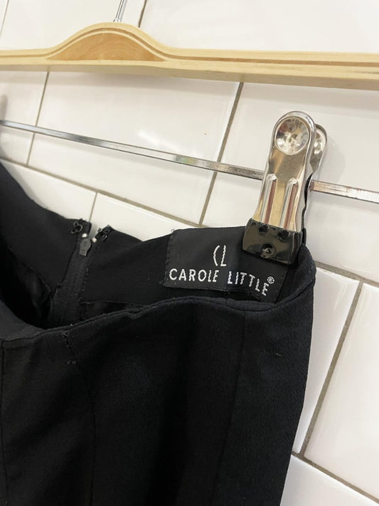 vintage 90s carole little crepe minimal midi skirt - good market thrift store