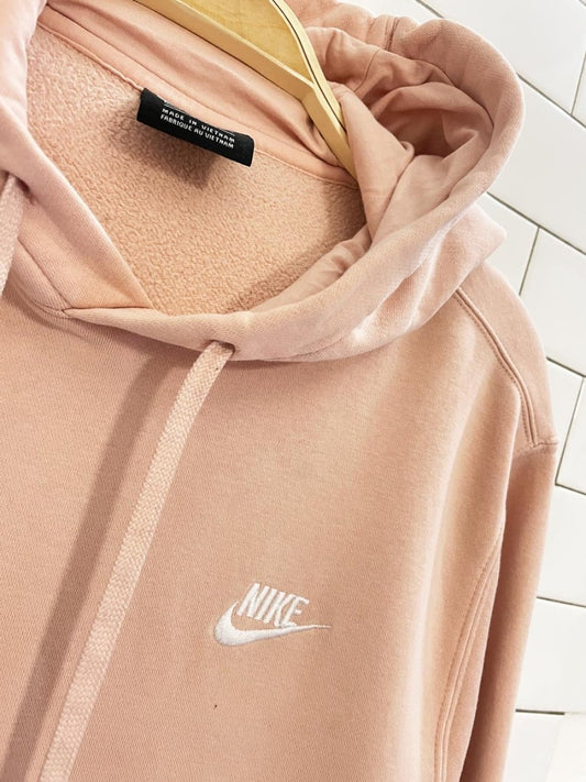 nike club peach pullover minimal hoodie - good market thrift store