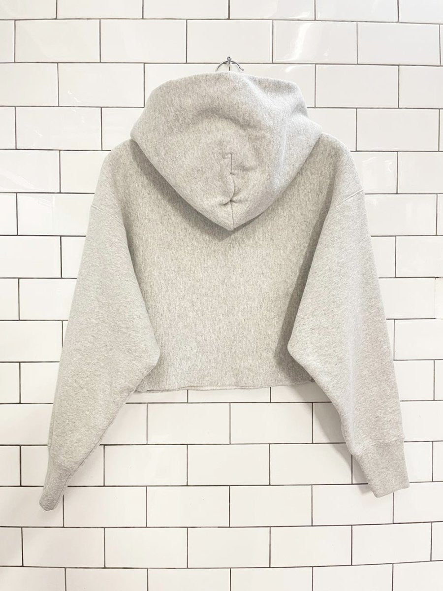 madewell x champion reverse weave boxy crop hoodie - good market thrift store