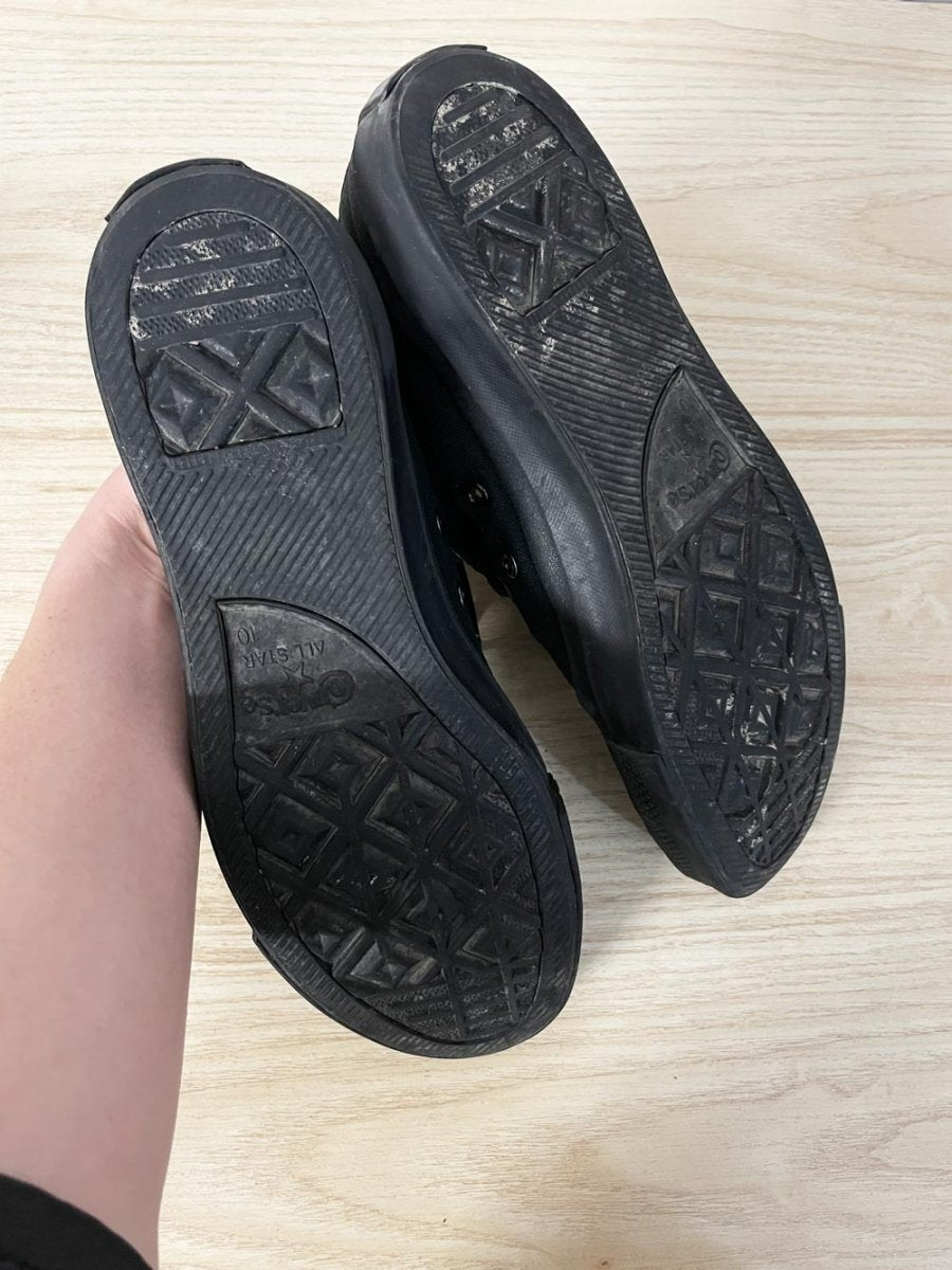 converse all black chuck taylor high top sneakers - good market thrift store