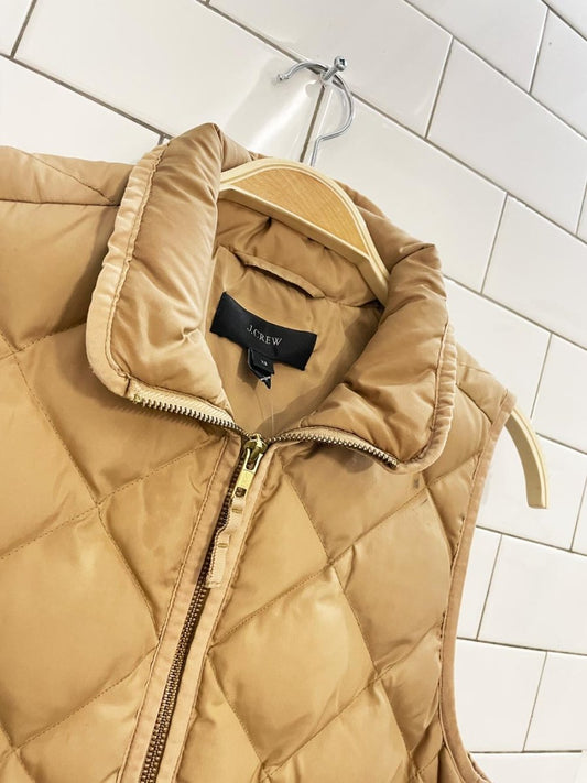 j crew diamond quilted down puffer vest - good market thrift store