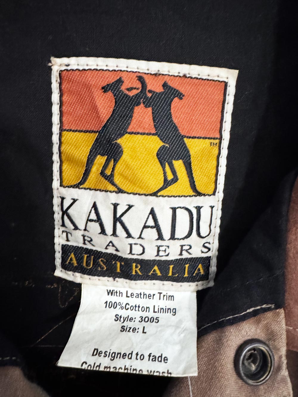 kakadu traders leather collar canvas long rider cinch waist trench coat