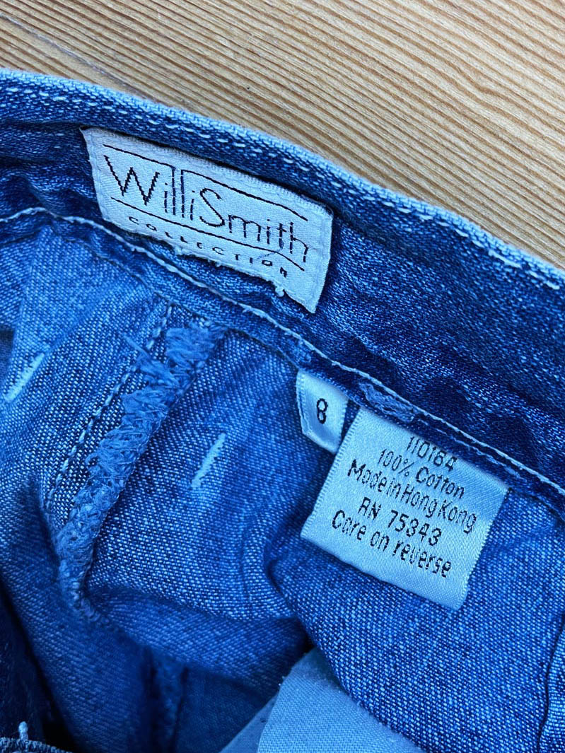 vintage 00s willi smith denim wrap skort