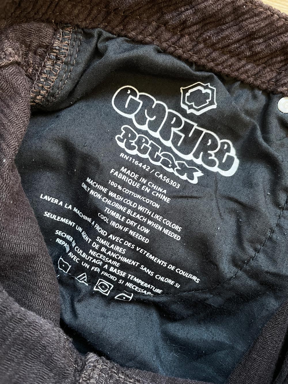 empyre chunky cord loose relax pant