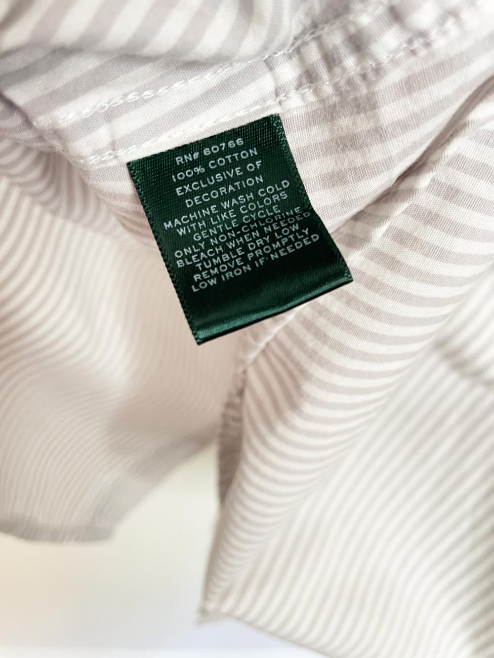lauren ralph lauren crest pocket striped poplin boyfriend shirt