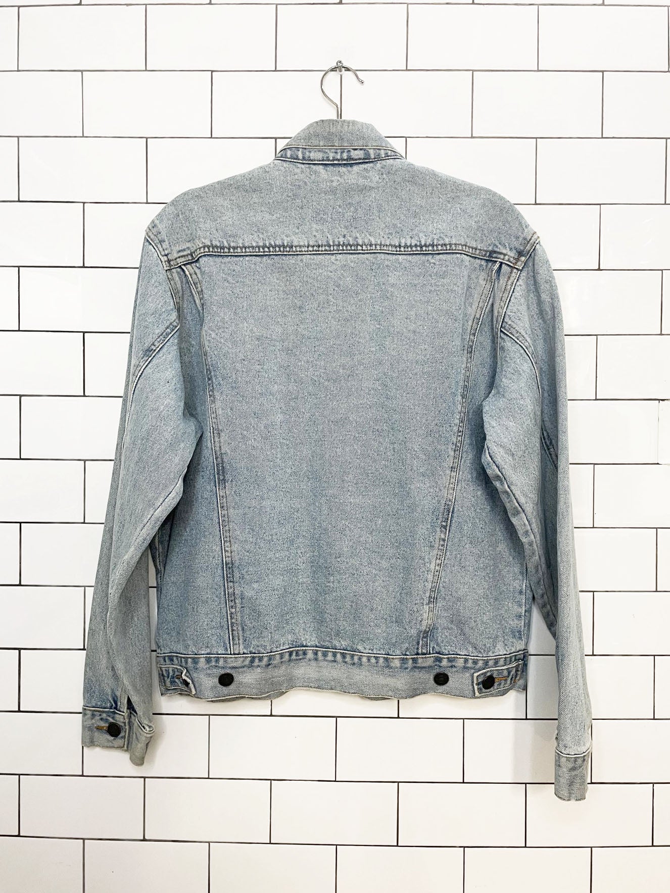 vintage 90s bluenotes original denim trucker jacket