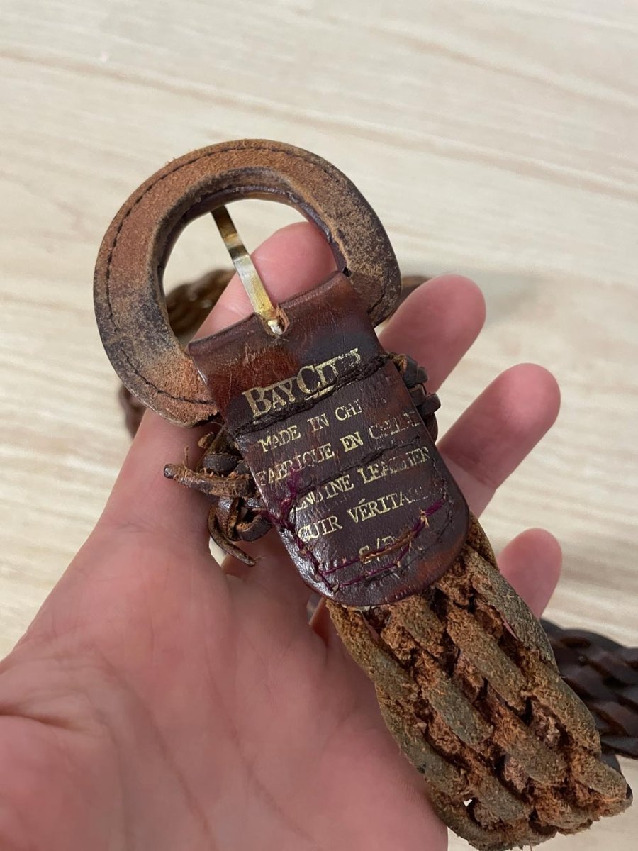 vintage bay club braided leather belt - good market thrift store