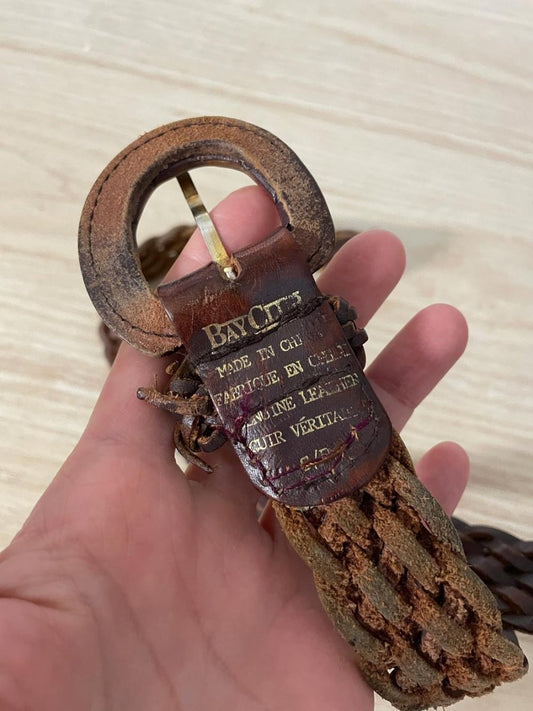 vintage bay club braided leather belt - good market thrift store