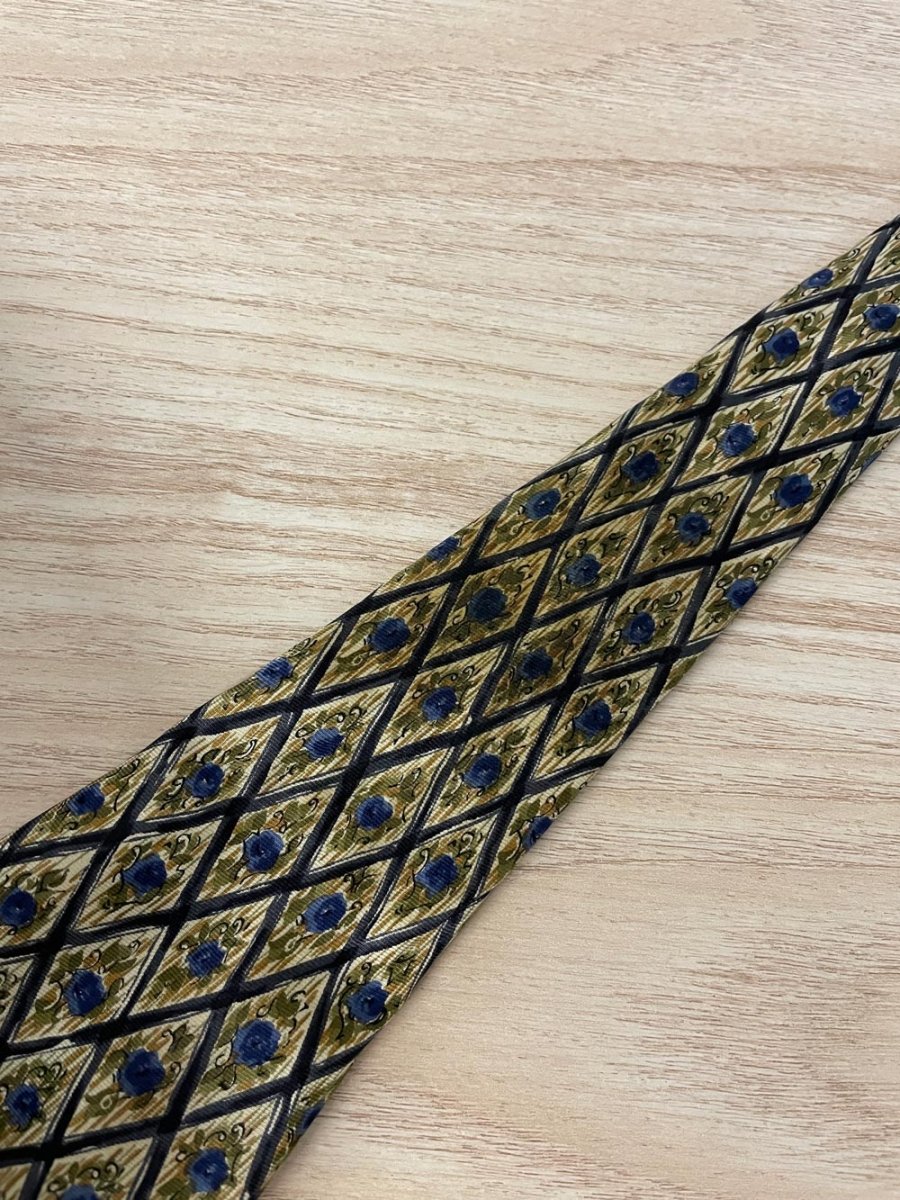 vintage valentino floral diamond silk tie - good market thrift store