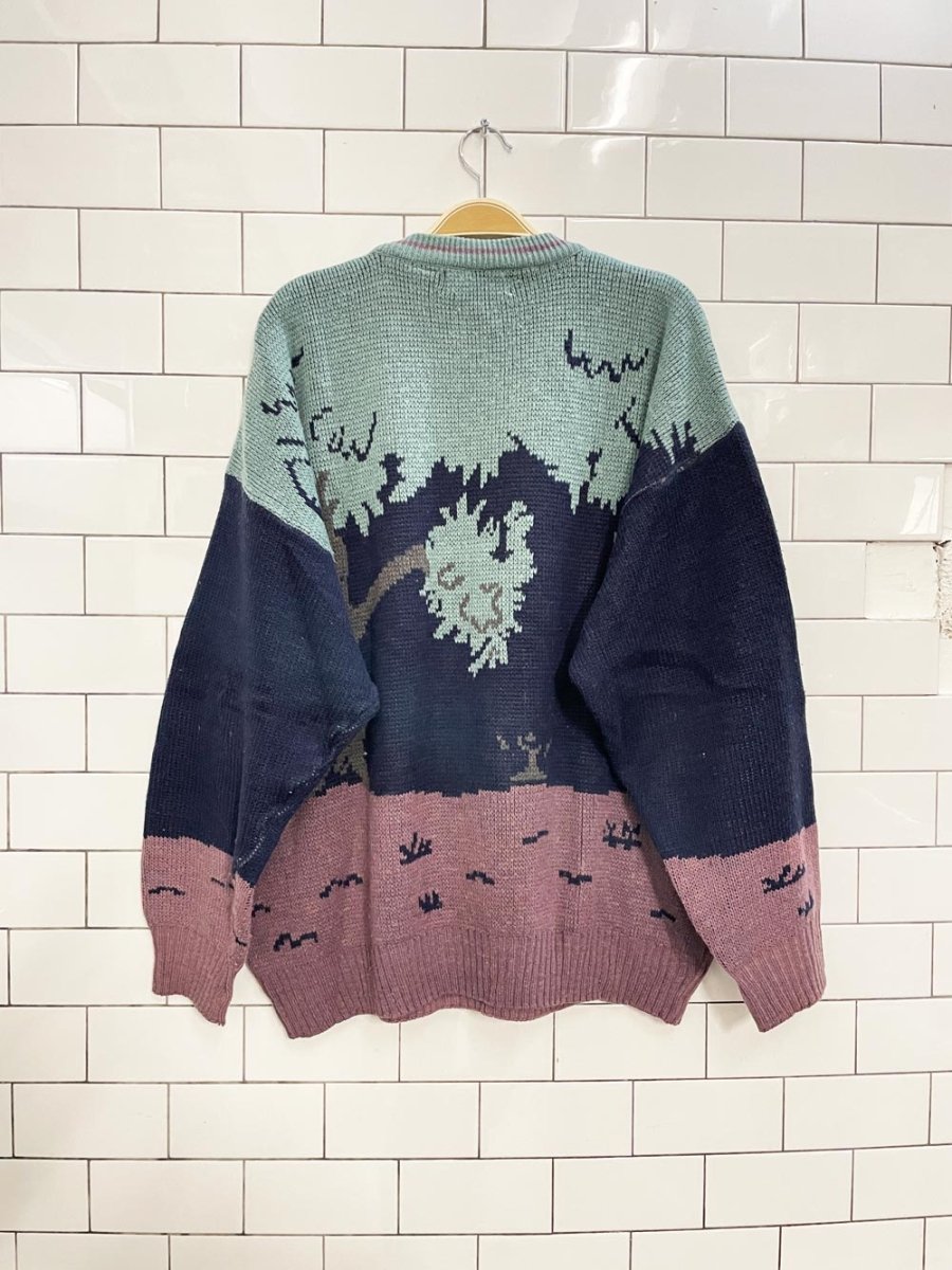 vintage arnold palmer wool - blend golfer knit dad sweater - good market thrift store