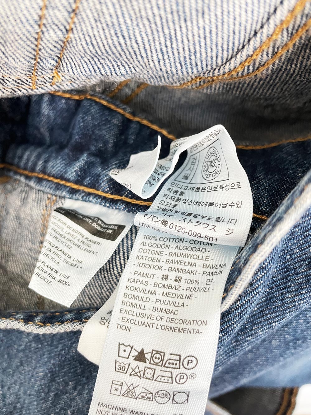 levi's white tab baggy denim overalls