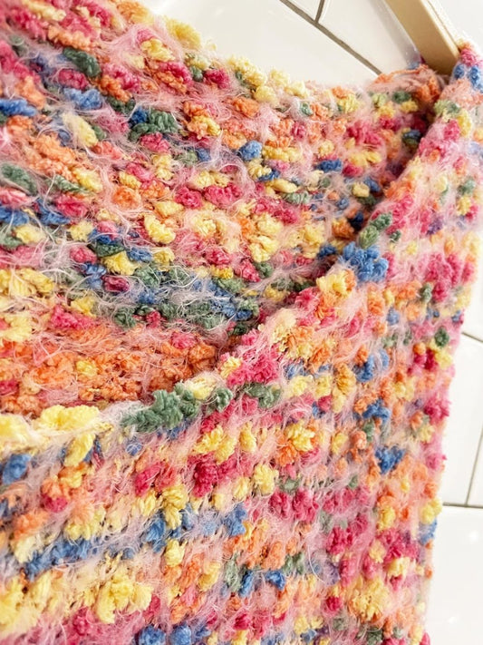rainbow popcorn knit tank - good market thrift store