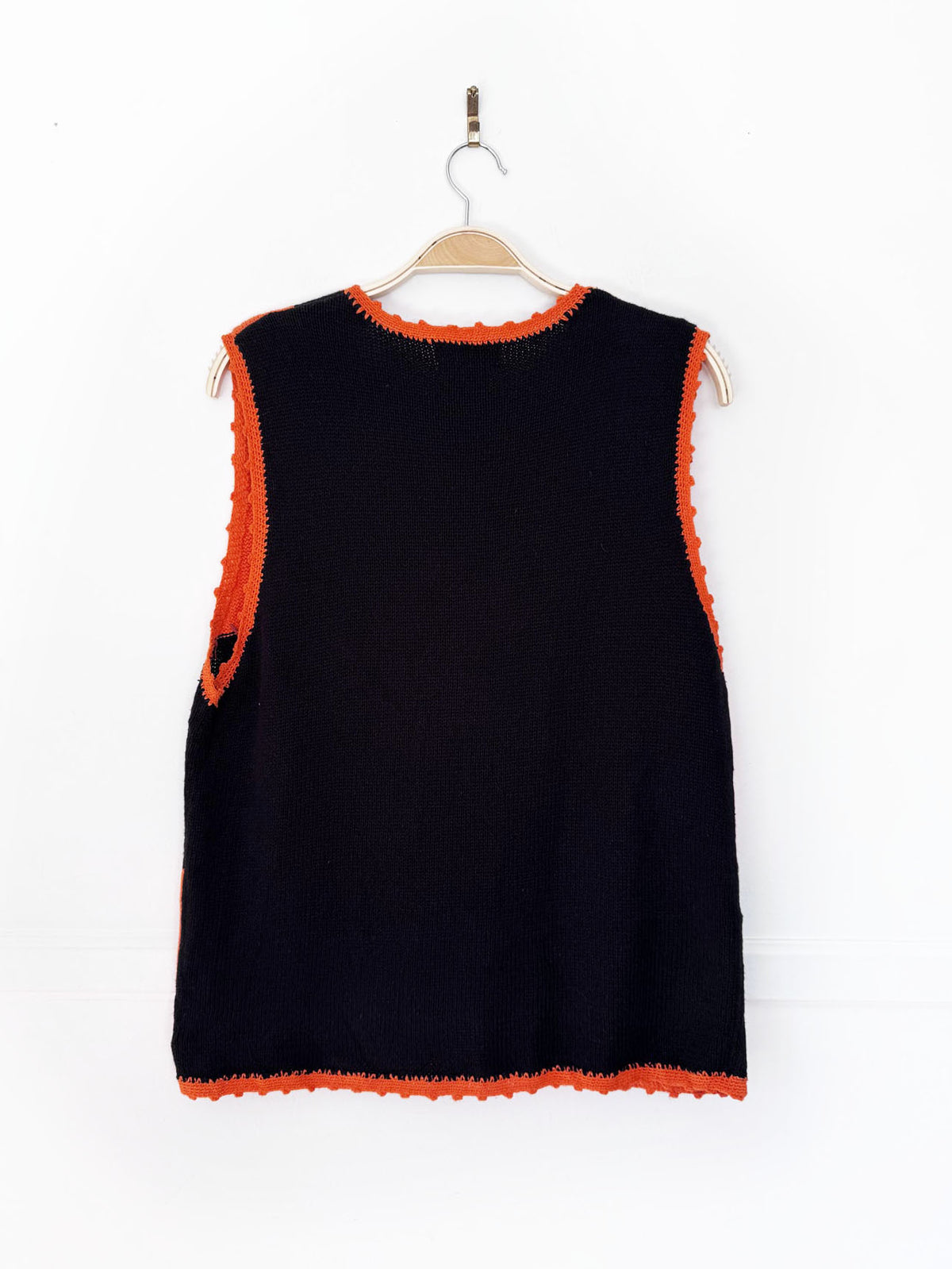 vintage 00s basic editions halloween patchwork knit vest