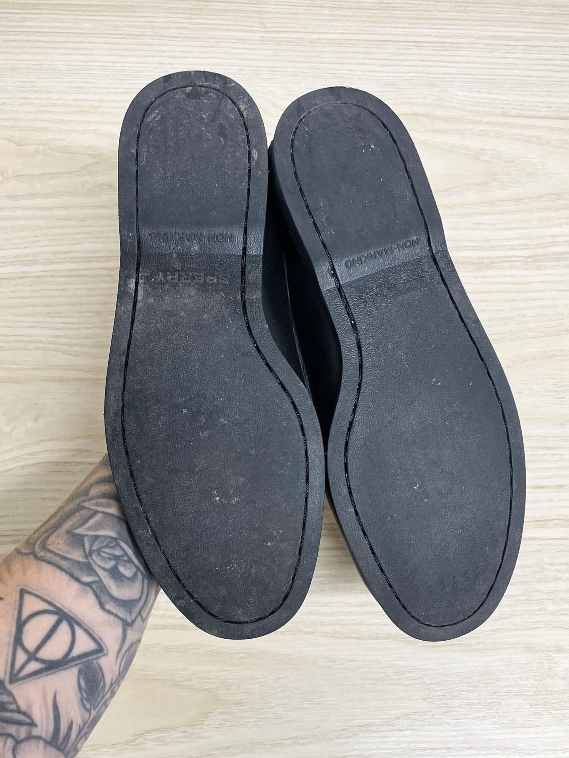 sperry leather top sider 2-eye boat shoe | all-black