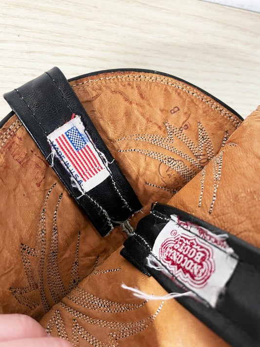 vintage nocona leather cowboy boots | made in USA - good market thrift store