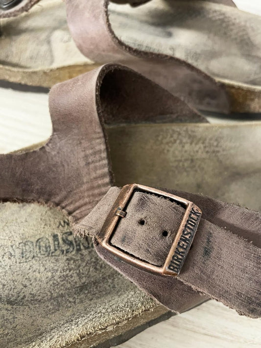 birkenstock oiled leather gizeh sandal - good market thrift store
