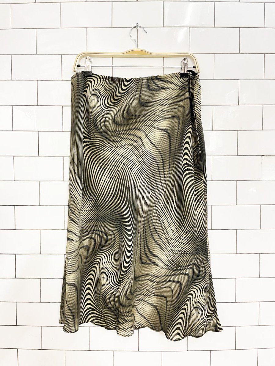 y2k context chiffon swirl midi skirt - good market thrift store