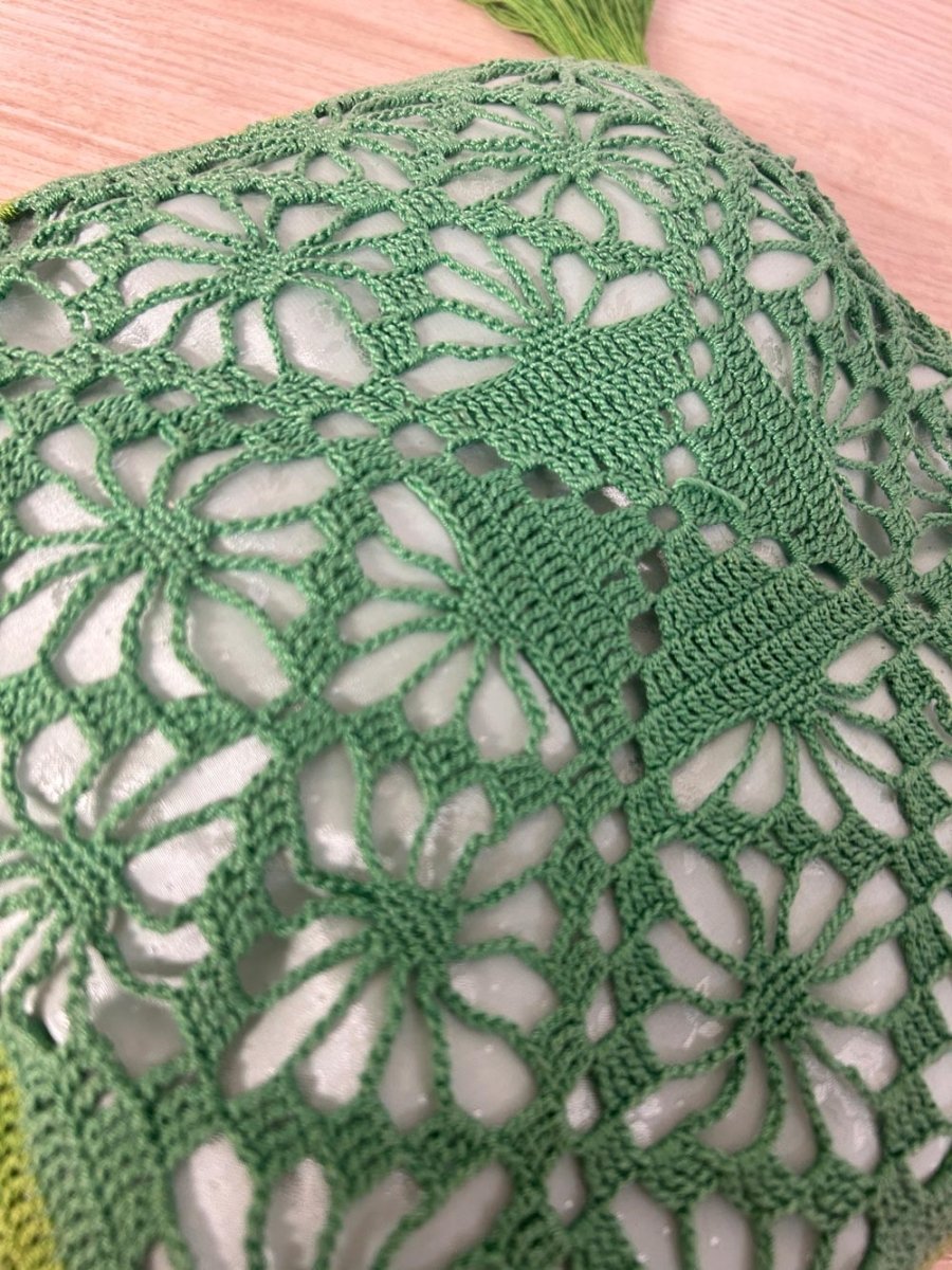 vintage boho macrame tassel throw pillow - good market thrift store