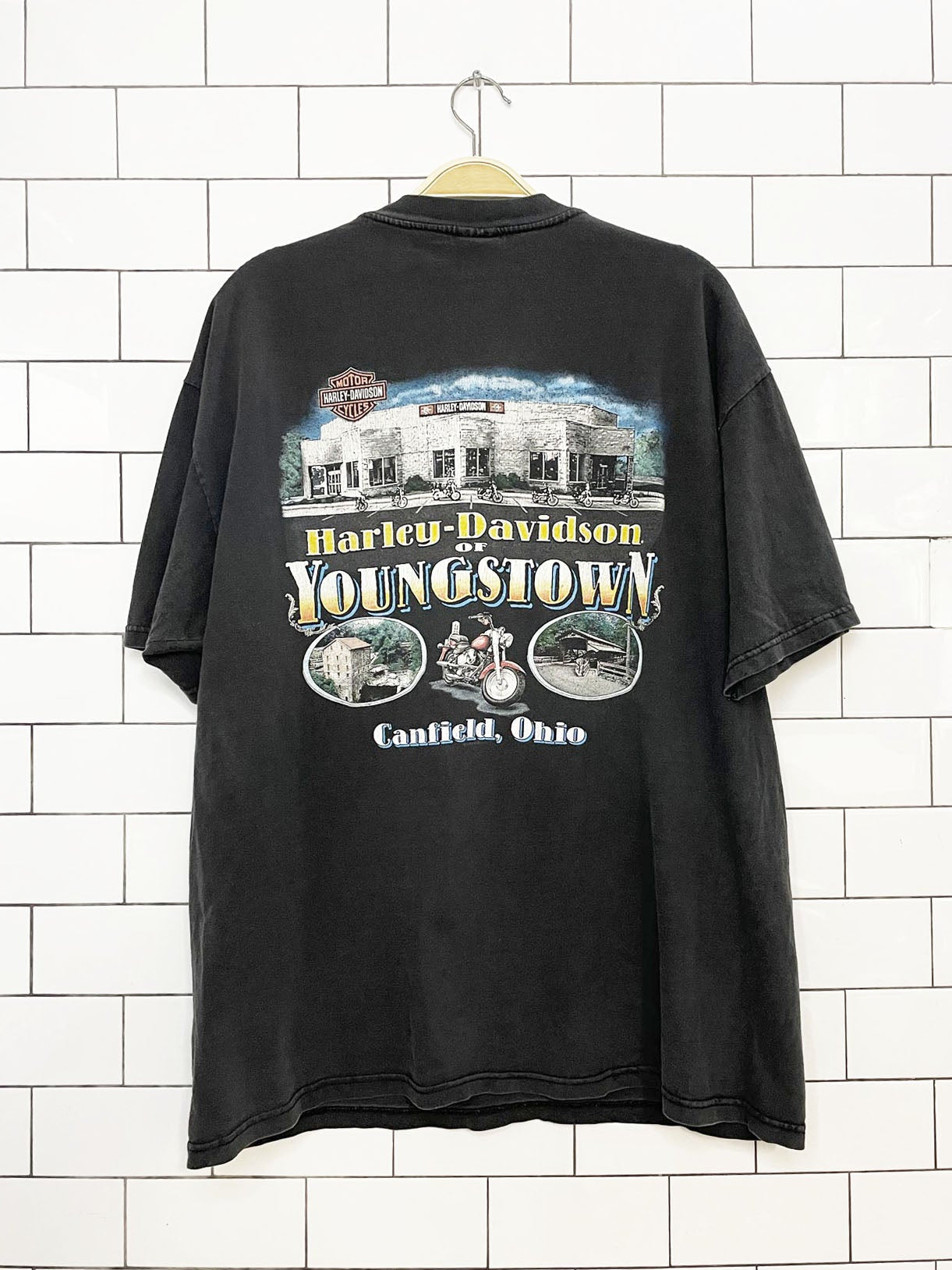 vintage 90s harley davidson ride hard or die trying eagle tee | made in USA