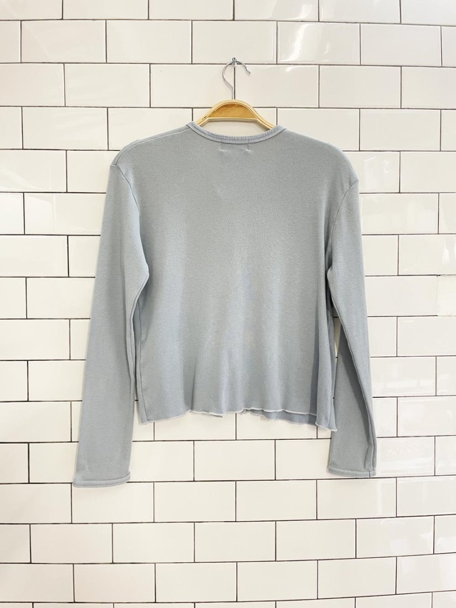 y2k cherokee baby rib long sleeve cardigan top - good market thrift store