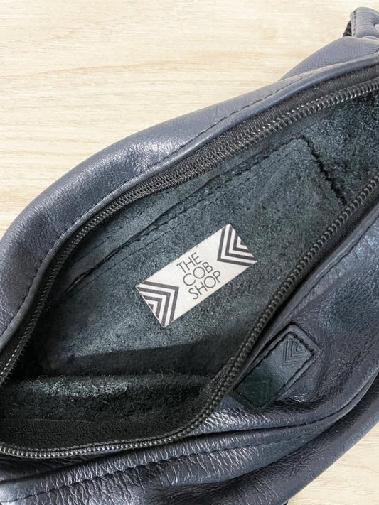 the cob shop repurposed leather belt bag - good market thrift store