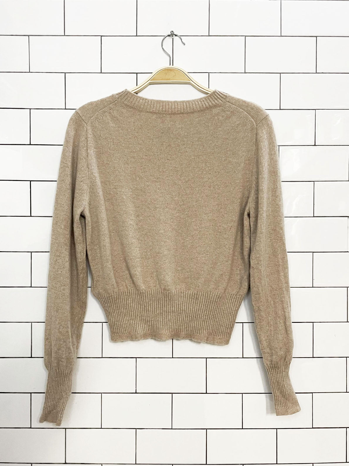 j crew 100% cashmere cropped fit sweater