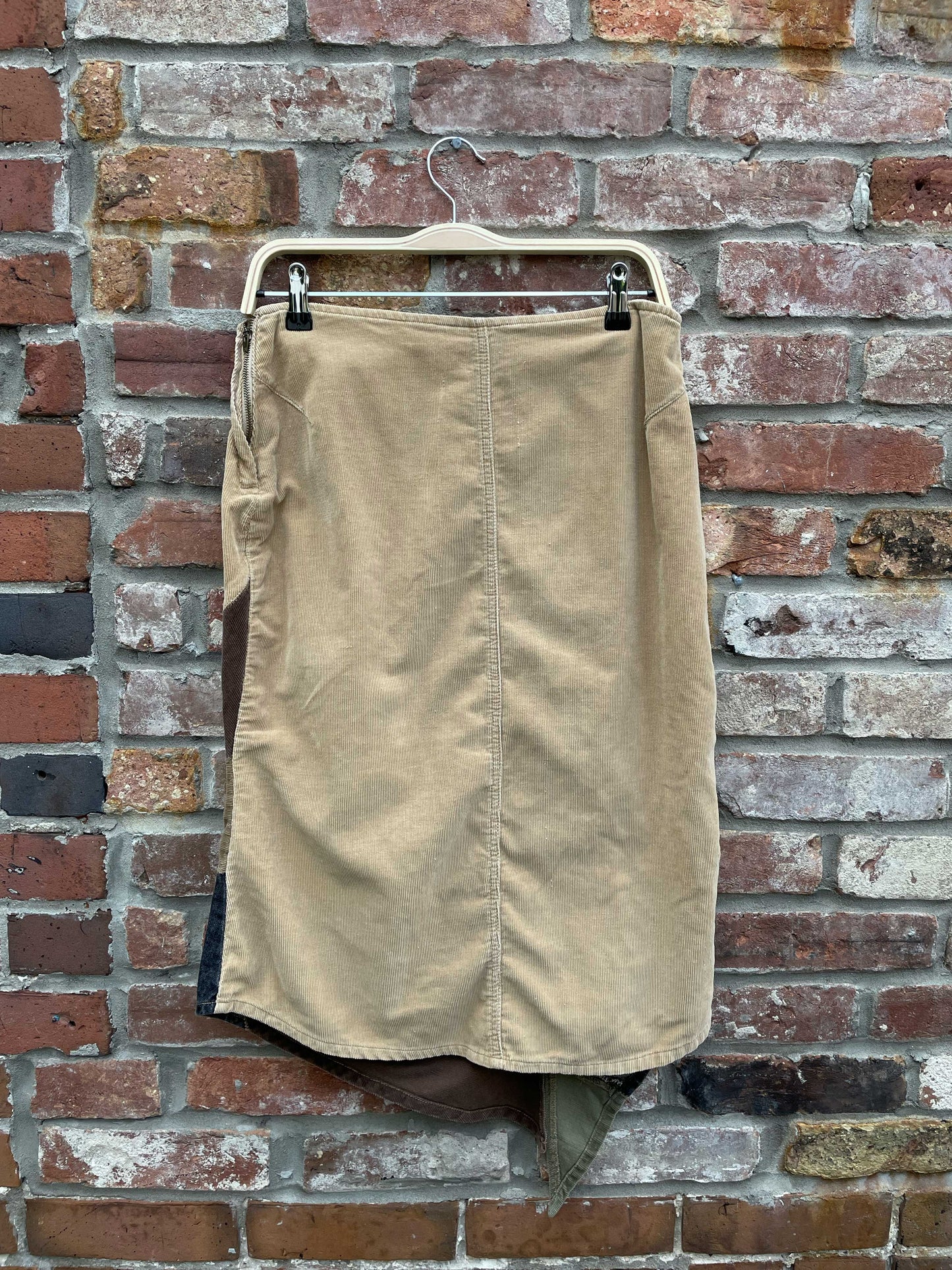 y2 carolina blues patchwork cord skirt